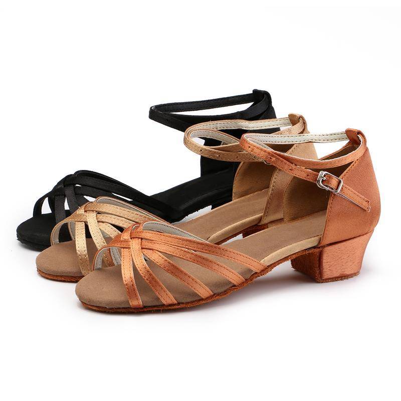 Latin dance shoes girls children's soft bottom practice shoes children's adult national standard dance junior scholar