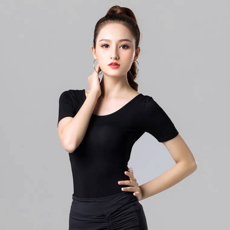 Latin dance top new female adult national national labeling love dance dance dancing dance dance dance practice service long sleeves short sleeves