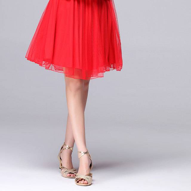 Square dance white net gauze skirt dance fitness Latin skirt wild skirt female petone player dance skirt