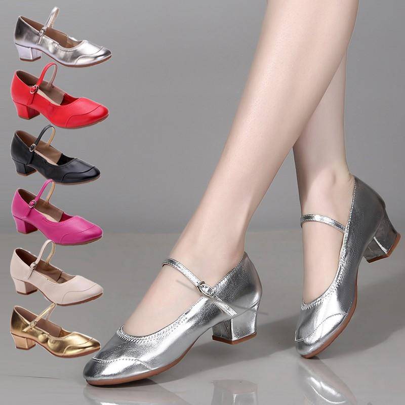Women's Shoes Silver Dance Shoes Female Latin Dance Shoes Plaza Dance Shoes Dance Shoes Soft soles Dance shoes female 2024 new performance