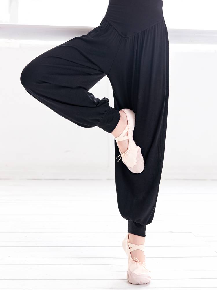 Children's dance pants Latin dance pants autumn female high waist loose practice pants male modern dance Chinese dance dance pants