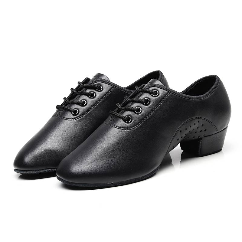 Men's Latin Dance Shoes Women's Shoes Children's Soft Bottom Practice Shoes Boys Latin Shoes Student Large size leather square dance shoes