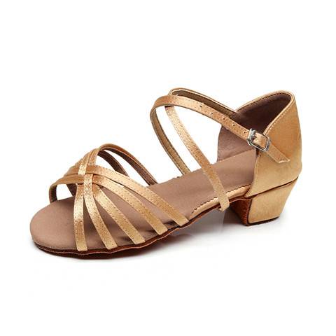 Girls Latin Dance Shoes Children and Girls Beginners The Girls Performing the Soft Black Black Adult Dance Heel