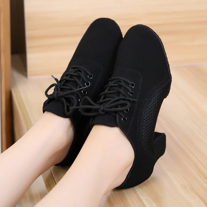 New Latin Dance Shoes Female Adult Middle and Oxford cloth, Eye Soft Bottom Teacher Shoes