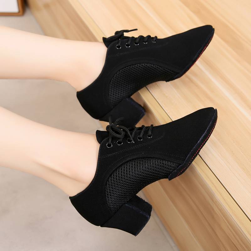 New Latin Dance Shoes Female Adult Middle and Oxford cloth, Eye Soft Bottom Teacher Shoes