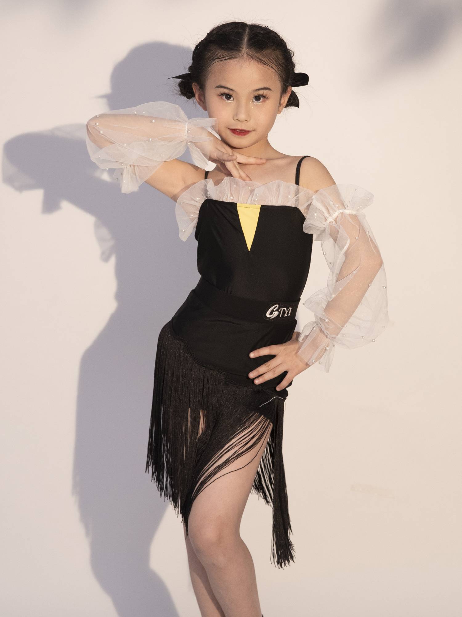 GTYDANCE Latin dance service new 2023 autumn and winter girl practice children's art test performance dance suit