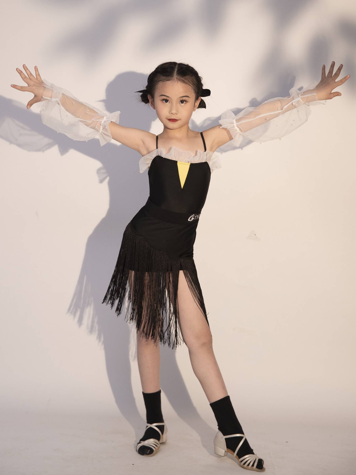 GTYDANCE Latin dance service new 2023 autumn and winter girl practice children's art test performance dance suit