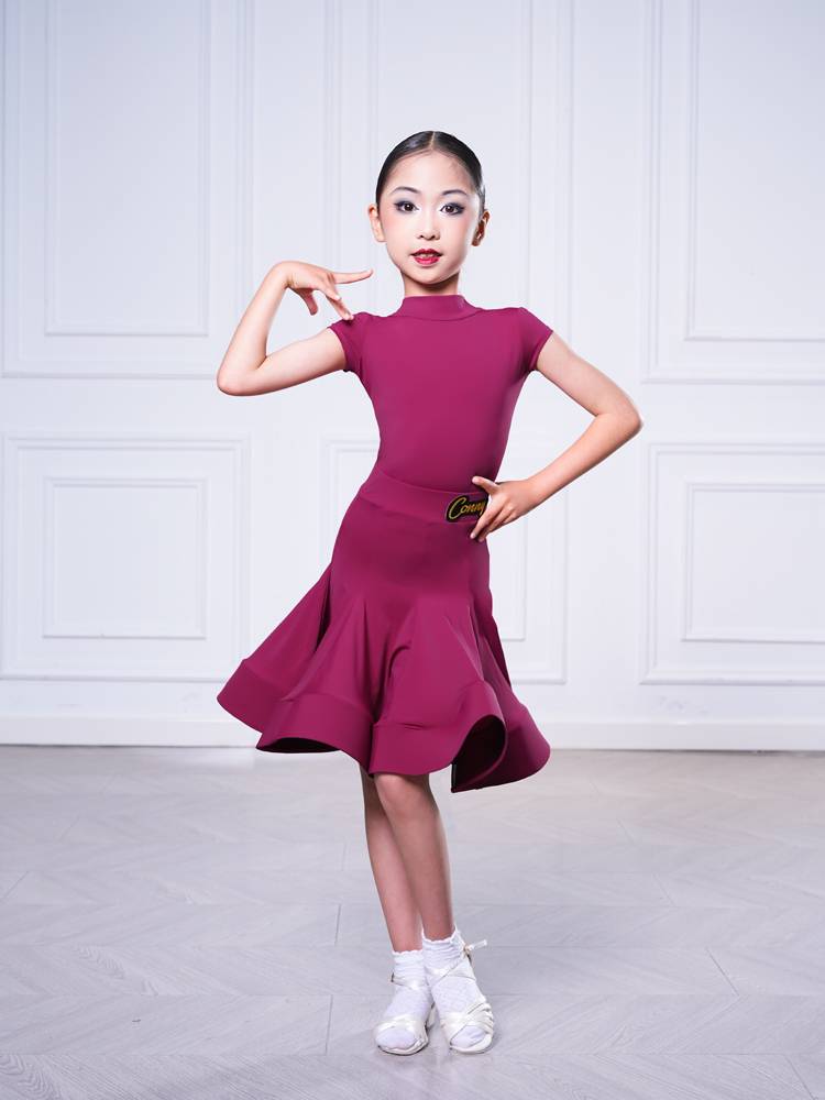 2024 new children's Latin dance skirt competition stipulates dance dance daily practice table performance service high -end sensor set