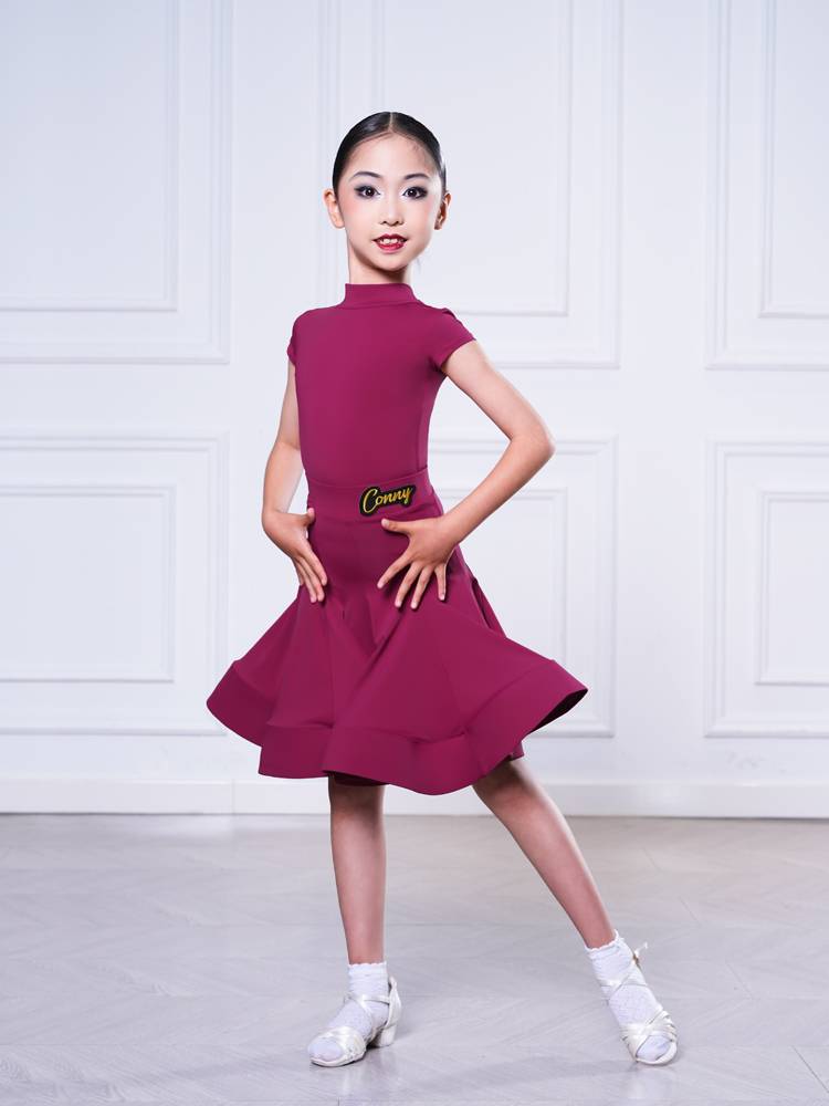 2024 new children's Latin dance skirt competition stipulates dance dance daily practice table performance service high -end sensor set