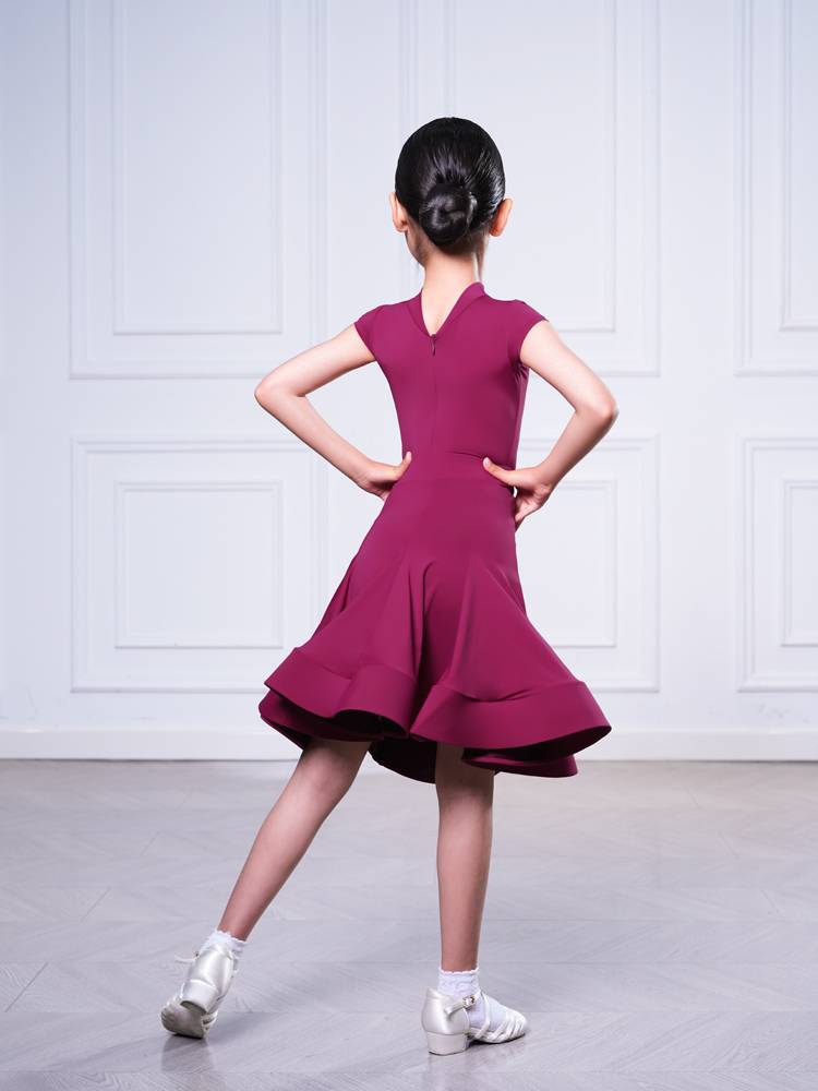 2024 new children's Latin dance skirt competition stipulates dance dance daily practice table performance service high -end sensor set