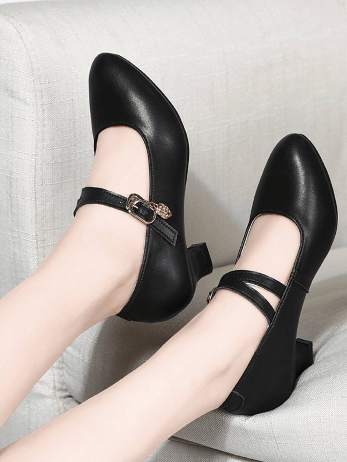 Trise Li [1011 leather] Latin dance shoes soft bottom high -heeled petone played dance dance shoes dance shoes