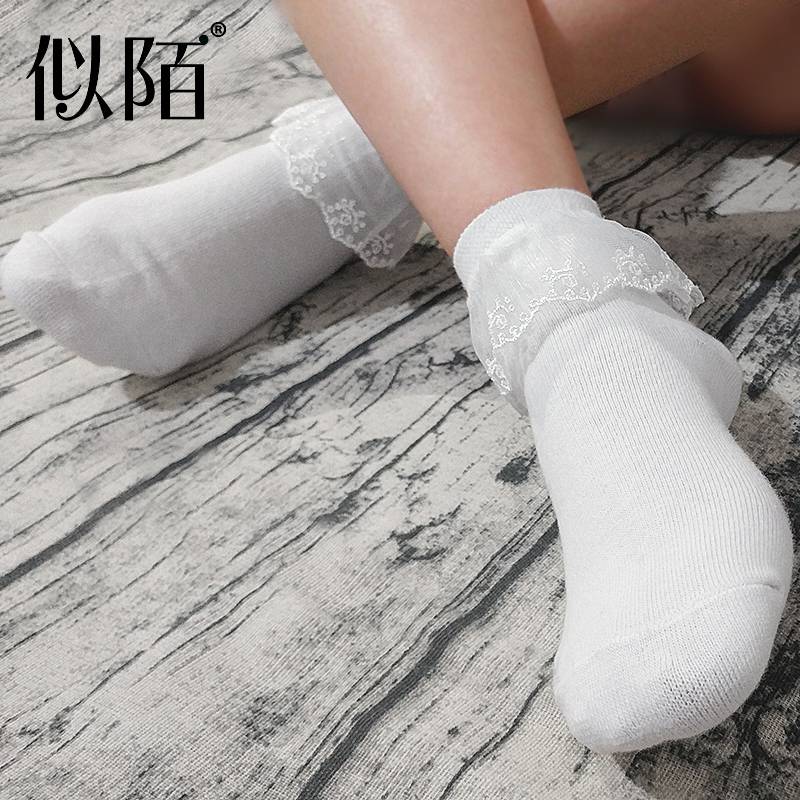 Children's Latin dance stipulates socks girls Latin cotton socks test dance socks lace lace white socks children