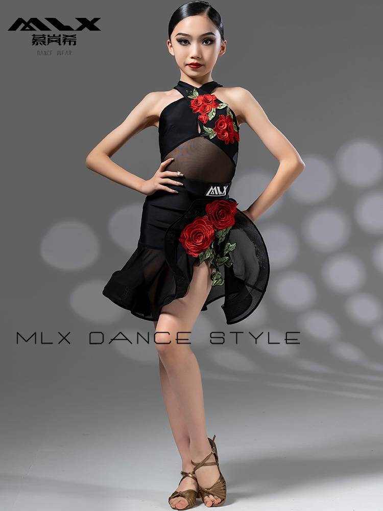 MLX summer children's new Latin dance service children's practice service split jet girl dance training performance service