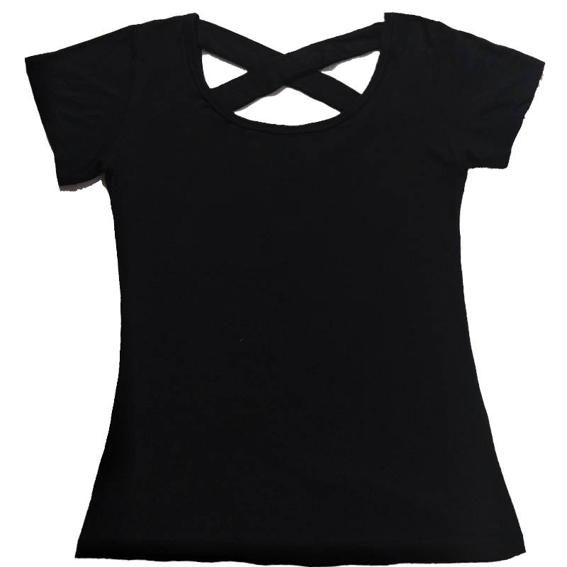 Liu Mei Plaza Dance Clothing Short -sleeved Adult Cross -Self -Sliming Practice Dress Latin Dance Dance Dance Dance Black