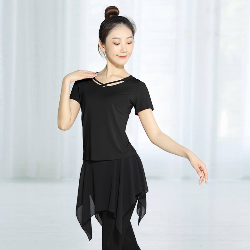 Dance practice uniforms, top women's body training clothing modern Latin classical student art test ballet dance clothes
