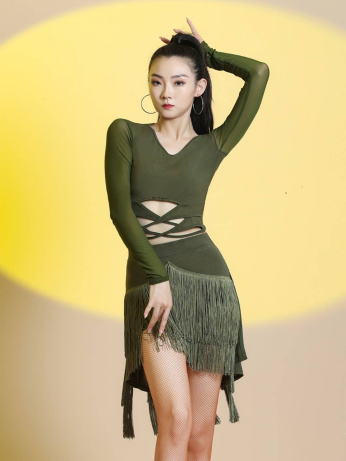 Latin dance skirt practice service girl dance pants new professional dance uniforms irregular streaming skirt