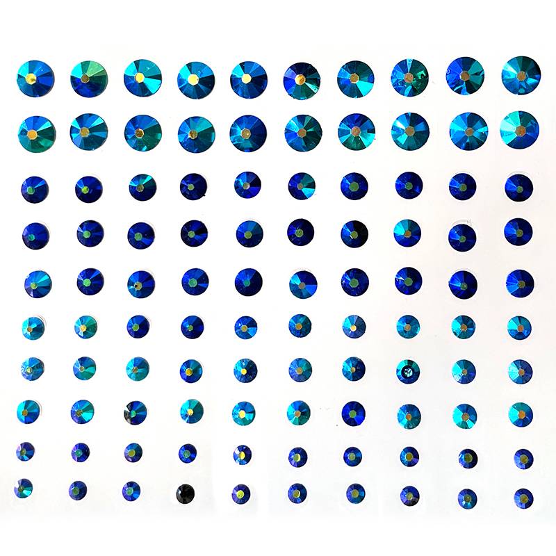 Ten rows of blue
