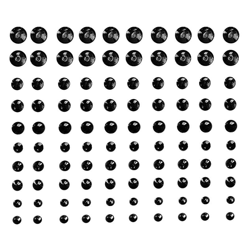 Ten rows of black