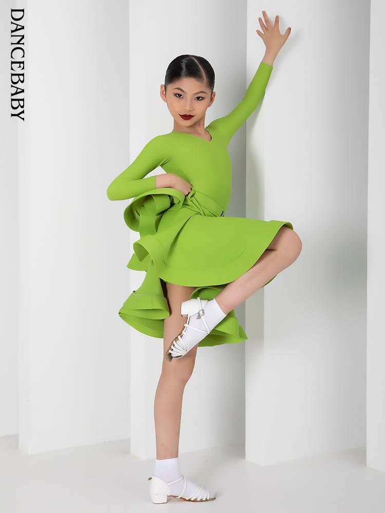 Dancebaby Lin Yihan same Latin dance 2024 Girls Competition Summer Standardment Server DAS526