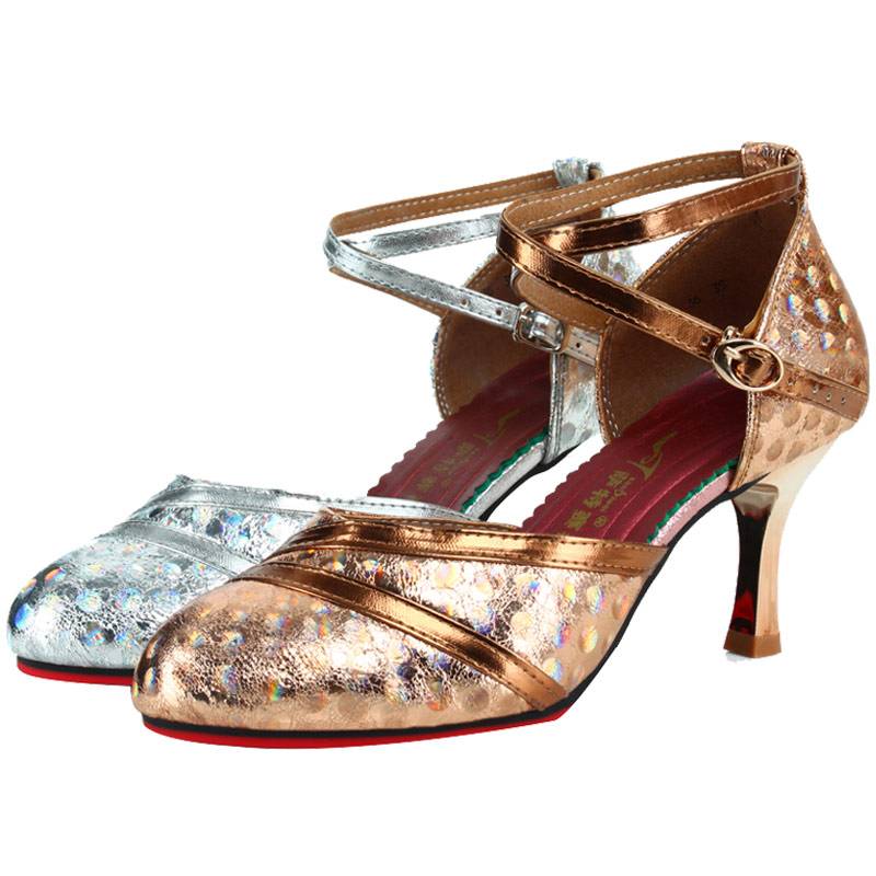 Latin Dance Shoes Female High G G healous outdoor glue bottom soft base love dance dance dance dancing dance dance dance shoes fine heel Baotou spring and summer