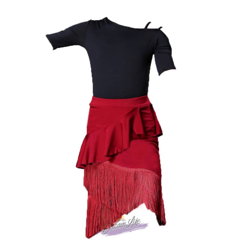 Latin dance service new 2024 dance clothing design sense girl children's Liu Su skirt children's professional competition practice