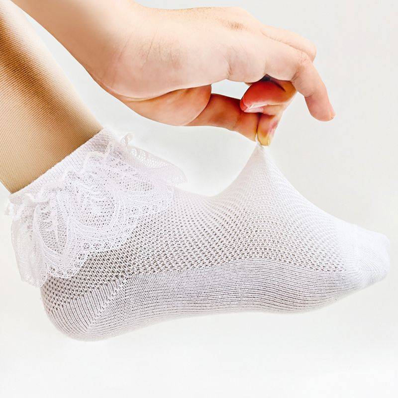 Latin dance socks competition girl dance sock dancing test special lace princess socks perform white lace socks