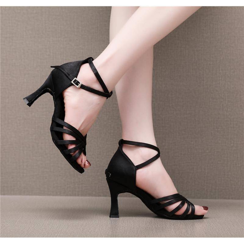 Latin dance shoes ladies adult mid- to high -heeled beginners square dance shoes summer petone player children soft bottom dance shoes
