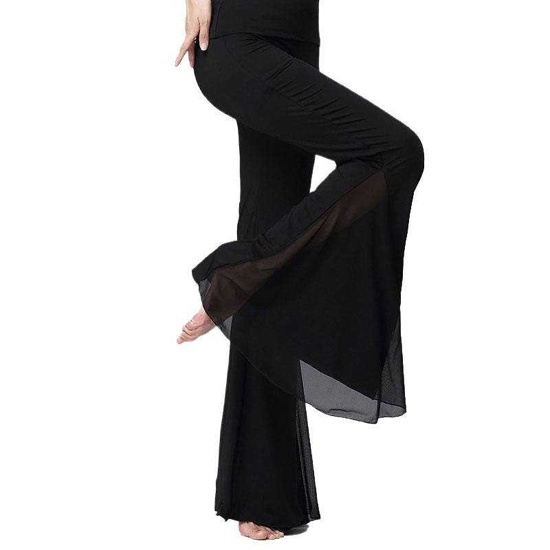 Forever flared pants mesh Modal Elegant Latin Training Clothing Slim Dance Pants Dunhuang Dance Pants