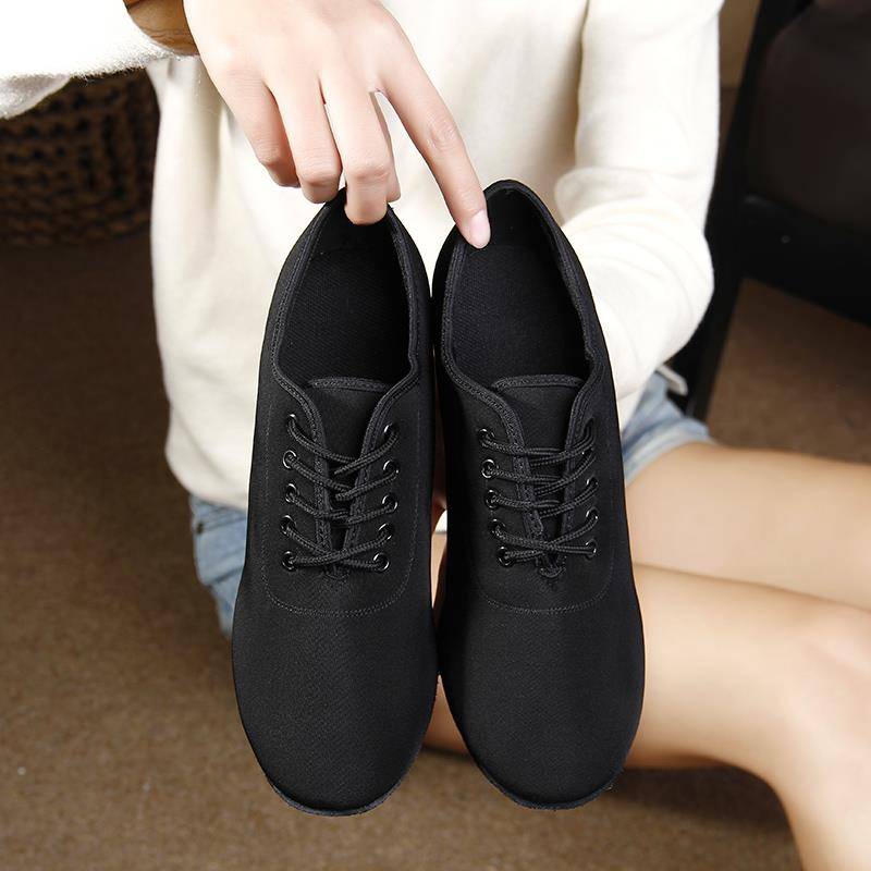 Summer Latin dance teacher female adult -shaped body shoes mid -healing dance outdoor soft bottom modern square dance shoes