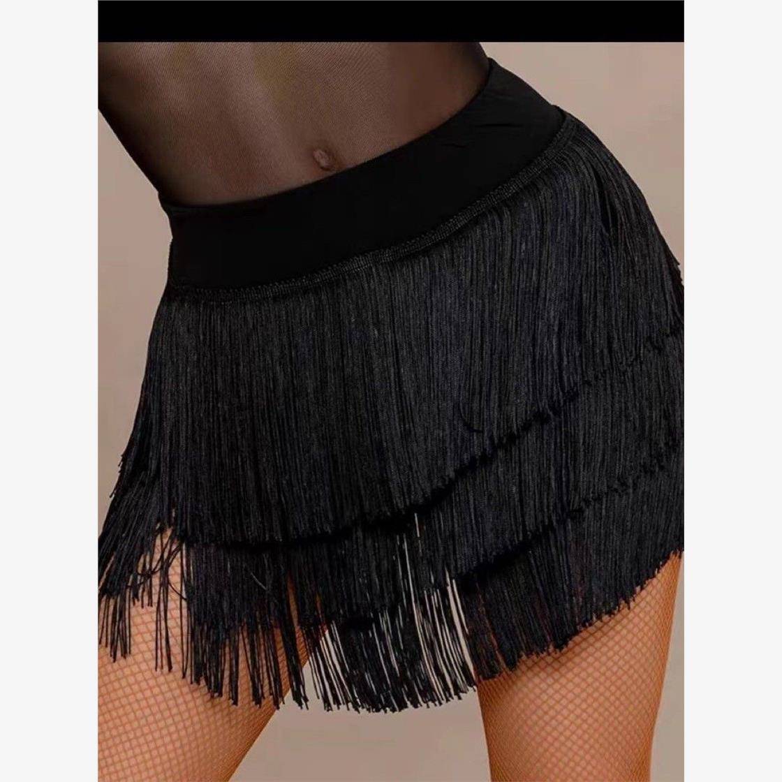 Latin Dance Clothing 2023 New Dance Female Adult Practice Services Flow Skirt