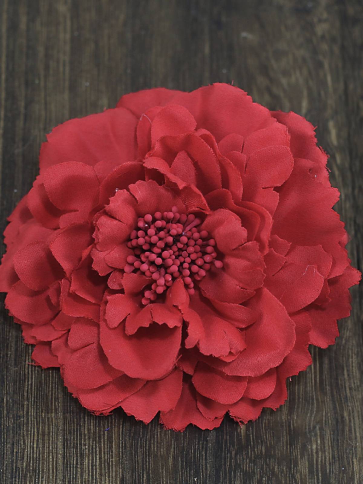 National standard dance accessories Latin white head flower clipped chestnut art test performance red hair jewelry girl