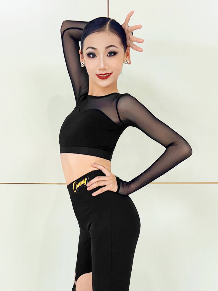 Conny Connilin Dance Dance Female Dance Practice Children's Dance Guobo Dance Dance Garment long sleeves