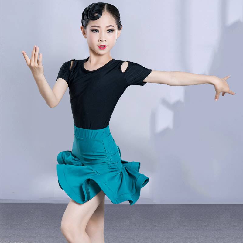 Latin dance dance skirt girl practice service 2024 new senior sense spring, autumn and summer competition performance children's regulations