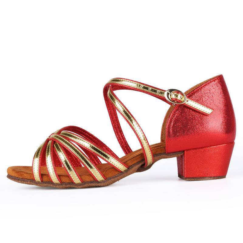 Latin dance shoes children and girls beginners who practice shoes soft soles dance shoes girl dancing shoes children's performance