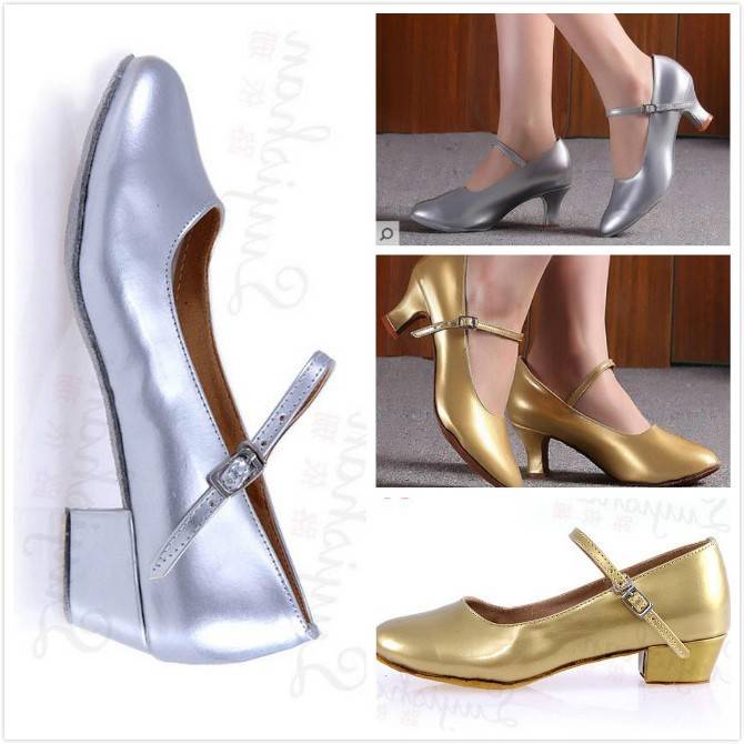 Xinjiang Uygur Dance Shoes Female National Dance Shoes Plaza Dance high -heeled modern Latin shoes red black gold and silver