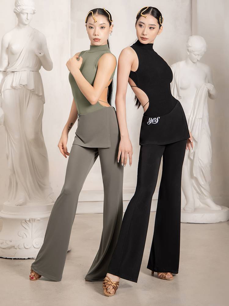 YES Latin dance pants dance service summer 2024 new women's pants special pants exercise uniforms thin and spicy trousers 337