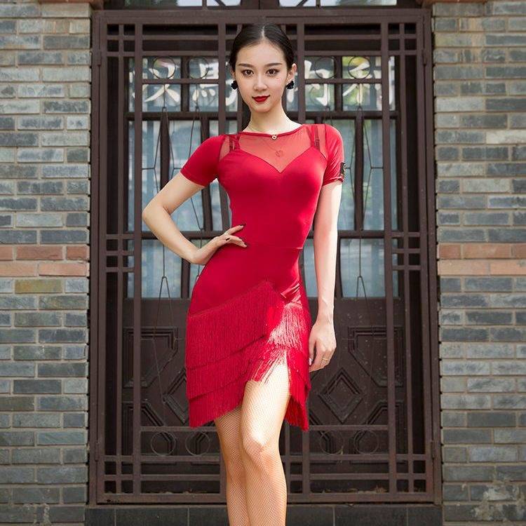Latin Dance Performance Server Set Women 2024 New Fasting Dress Practice Service Professional Adult Competition Performance Service