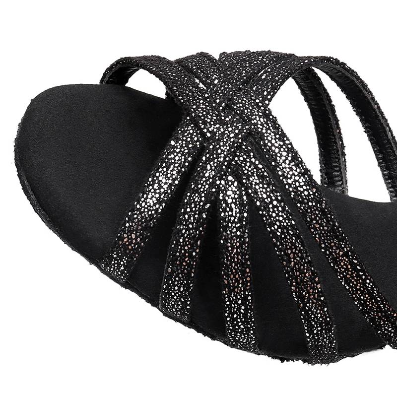 Djzj Latin dance shoes girl adult beginner dance shoes soft soles practice medium high heel children's dancing shoes practice