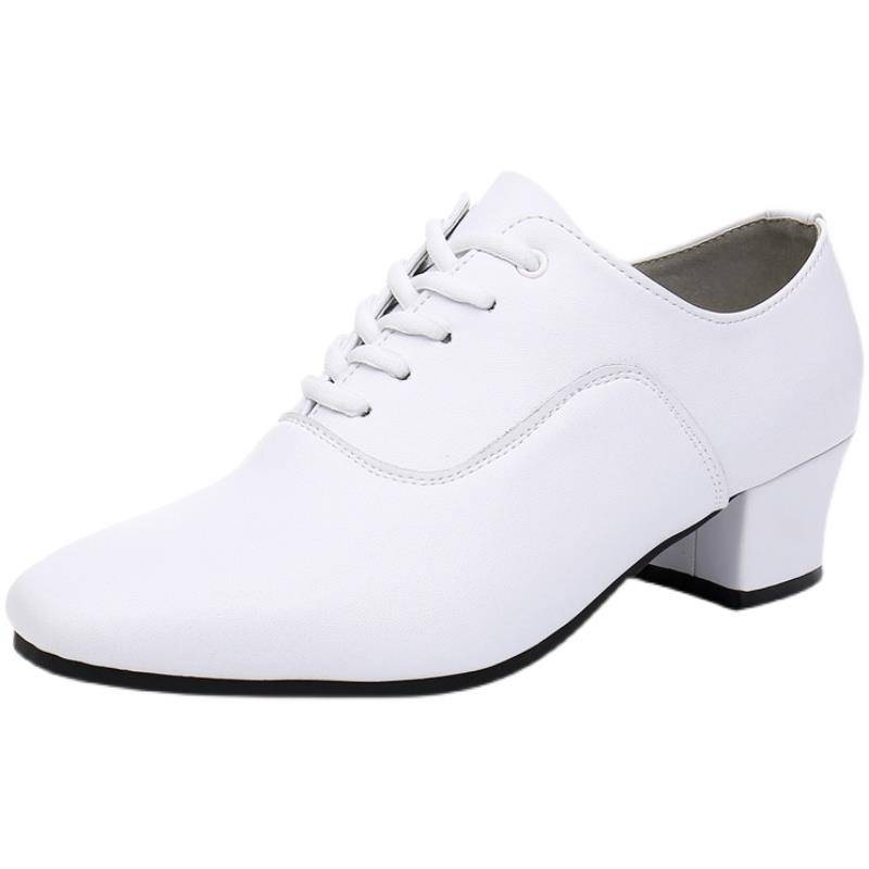 Shinpraddin Dance Shoes Male Friendship Dance Shoes straight bottom white square dance shoes adult soft bottom outdoor outdoor bid dance