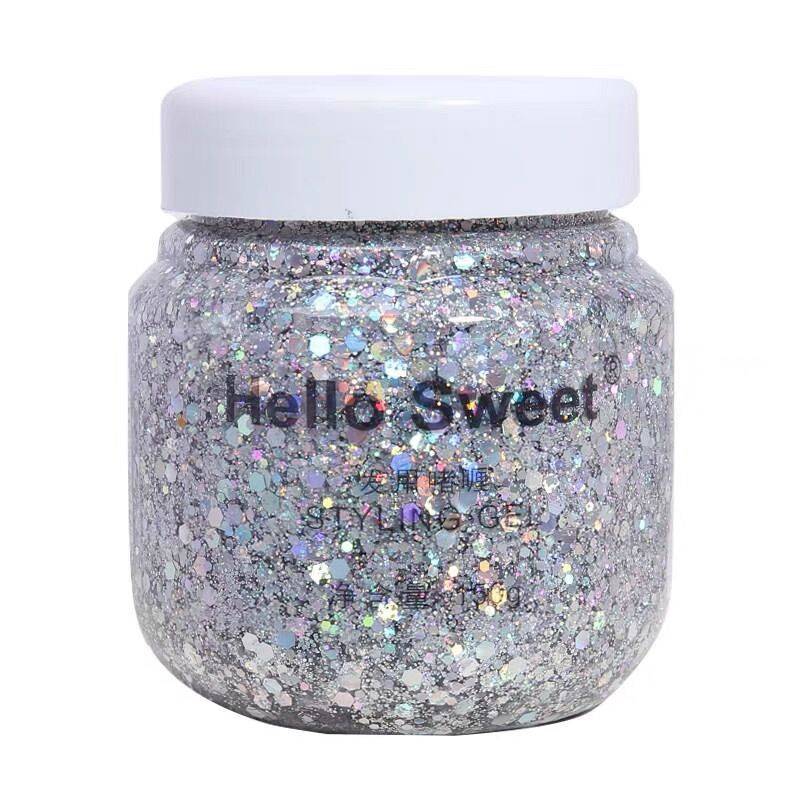 Stage makeup head gel cream glitter crystal flash powder Latin dance hair uses Liuyi performance makeup sequy eye shadow makeup
