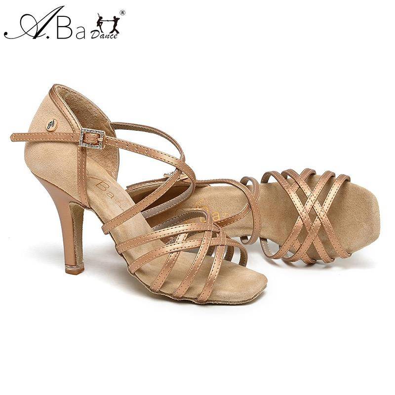 A Battle Dance Shoes high -end women's Latin dance shoes adult soft bottom dance shoes Chazzhalunba dancing shoes cone horseshoe heel