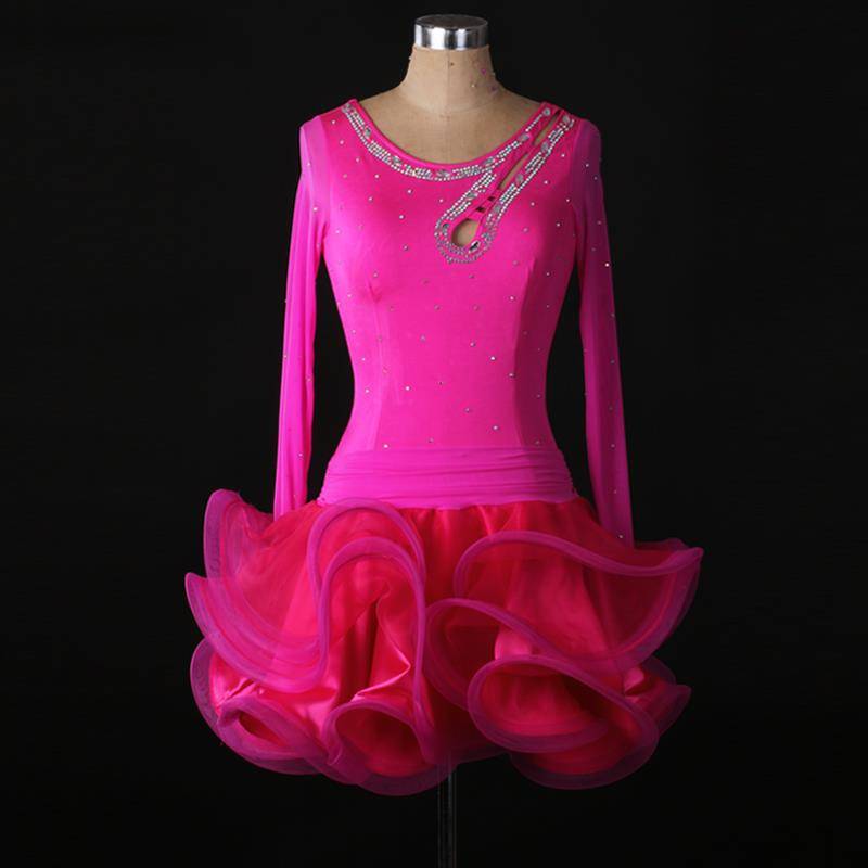 Latin dance diamond dress Latin dance watch performance service adult female Latin dance new performance service