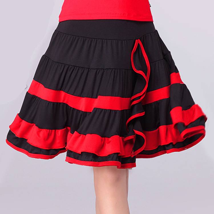 Square dance clothing big skirt in the middle skirt in the middle of the skirt, the elderly dancing skirt children adult Latin dance summer new Gitta