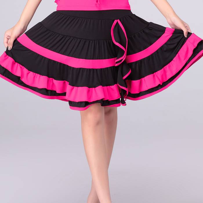 Square dance clothing big skirt in the middle skirt in the middle of the skirt, the elderly dancing skirt children adult Latin dance summer new Gitta