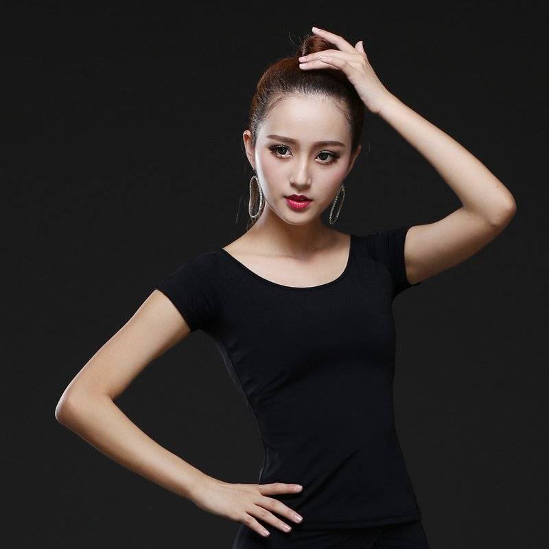 Spring and summer new self -slim adult female top Latin dance, Modern Dance on the Plaza Dance Gong La Dance Dance