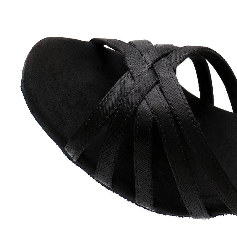 Black-soft black Latin shoes