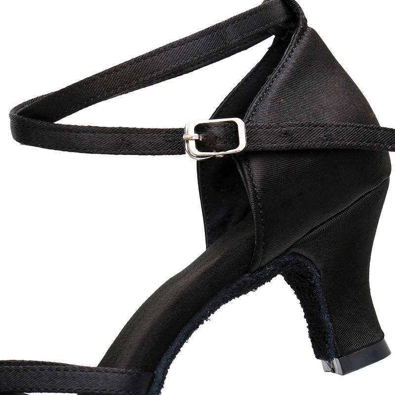 Black-soft black Latin shoes