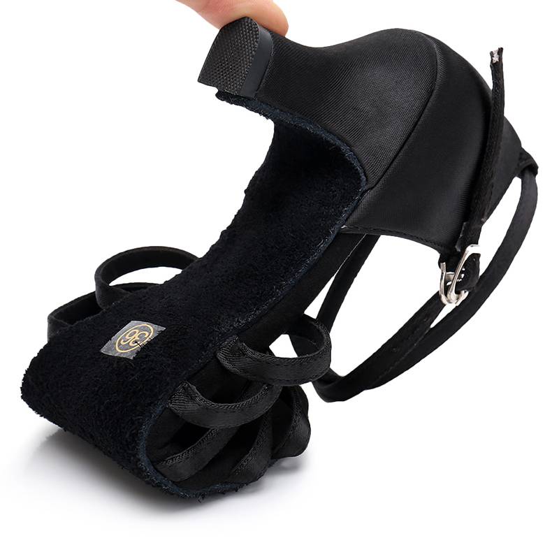 Black-soft black Latin shoes
