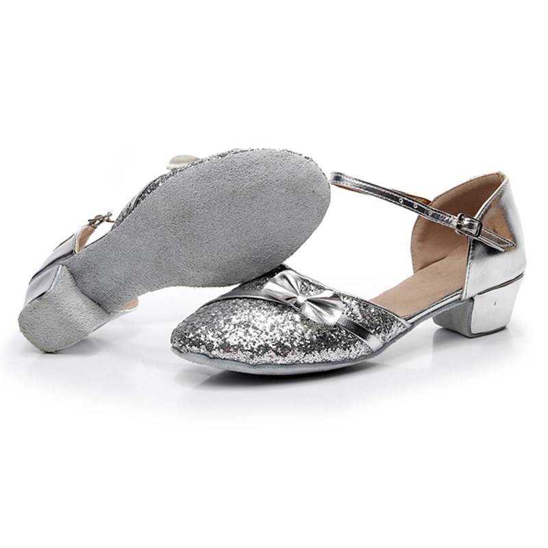 Girls Children's Pingzi Latin Dance Shoes, Children Girls, Autumn and Winter Girl Latin O Latin Scholars Soft -bottom Dance