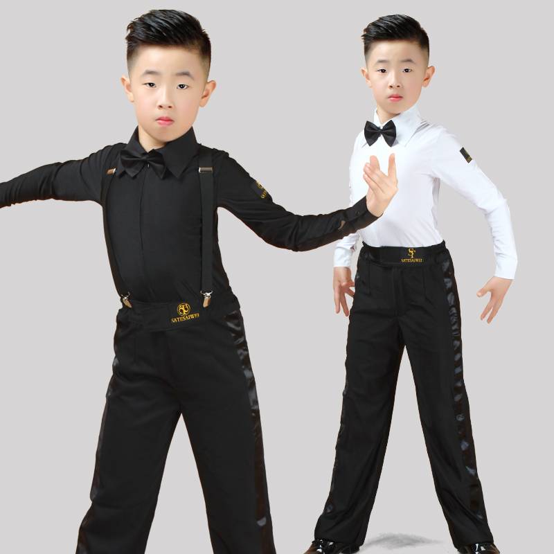 Boys Boys Latin Dance Clothing Set Children's Boys Boys Boys Male Practice Service Competition Standardment Summer